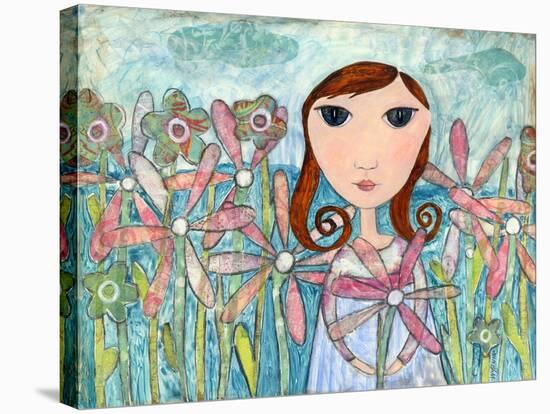 Just One Flower Big Eyed Girl-Wyanne-Stretched Canvas