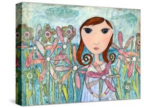 Just One Flower Big Eyed Girl-Wyanne-Stretched Canvas