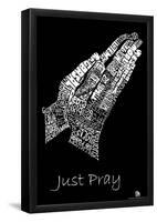 Just Pray Text Poster-null-Framed Poster