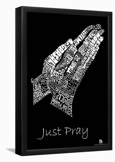 Just Pray Text Poster-null-Framed Poster