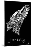 Just Pray Text Poster-null-Mounted Poster