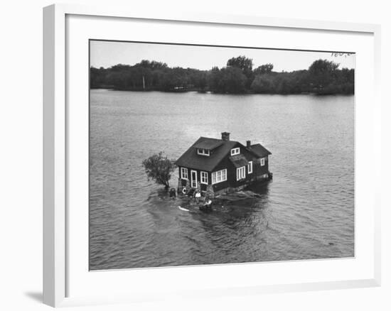 Just Room Enough Island, One of Thousand Islands in St. Lawrence River-Peter Stackpole-Framed Photographic Print