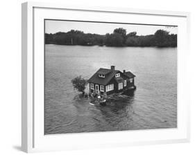 Just Room Enough Island, One of Thousand Islands in St. Lawrence River-Peter Stackpole-Framed Photographic Print