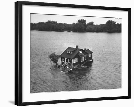 Just Room Enough Island, One of Thousand Islands in St. Lawrence River-Peter Stackpole-Framed Photographic Print