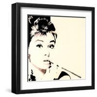 Just Smokin Audrey Hepburn-Pop Art Queen-Framed Giclee Print