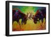 Just Sparring Moose-Marion Rose-Framed Giclee Print