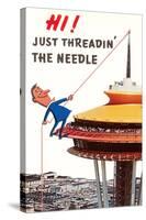 Just Threadin' the Needle, Seattle, Washington-null-Stretched Canvas