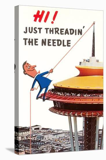 Just Threadin' the Needle, Seattle, Washington-null-Stretched Canvas