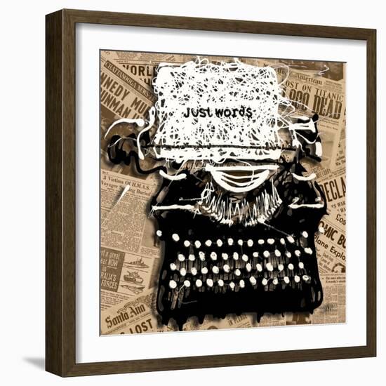 Just Words 1-Roderick E. Stevens-Framed Giclee Print