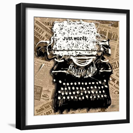 Just Words 1-Roderick E. Stevens-Framed Premium Giclee Print