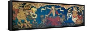 Justice between the Archangels Michael and Gabriel-Alberegno Jacobello-Framed Stretched Canvas