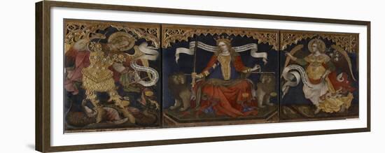 Justice Between the Archangels Michael and Gabriel-Jacobello del Fiore-Framed Giclee Print