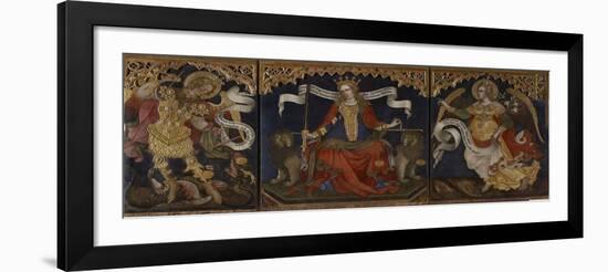 Justice Between the Archangels Michael and Gabriel-Jacobello del Fiore-Framed Giclee Print