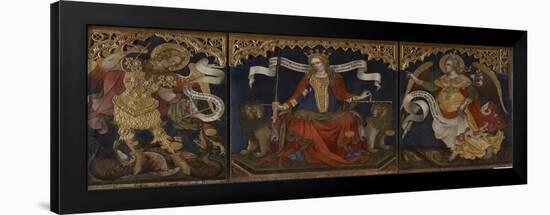 Justice Between the Archangels Michael and Gabriel-Jacobello del Fiore-Framed Giclee Print