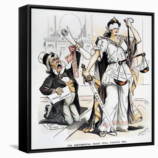 Justice Cartoon-Louis Dalrymple-Framed Stretched Canvas