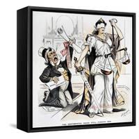 Justice Cartoon-Louis Dalrymple-Framed Stretched Canvas