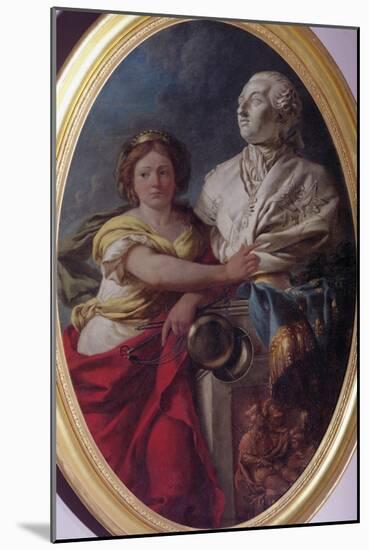 Justice Contemplates the Bust of Louis XVI-Louis Jean Francois I Lagrenee-Mounted Giclee Print