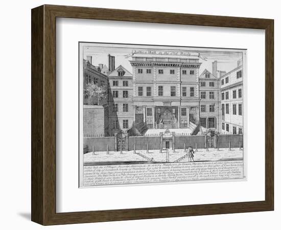 Justice Hall, Old Bailey, City of London, Pre 1737-John Bowles-Framed Giclee Print