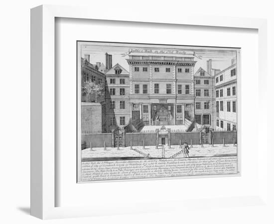 Justice Hall, Old Bailey, City of London, Pre 1737-John Bowles-Framed Giclee Print