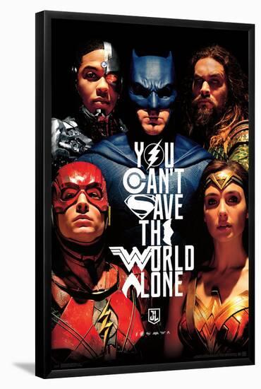 JUSTICE LEAGUE - SAVE THE WORLD-null-Framed Poster