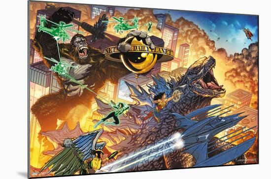 Justice League vs. Godzilla vs. Kong - Metropolis-Trends International-Mounted Poster