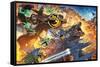 Justice League vs. Godzilla vs. Kong - Metropolis-Trends International-Framed Stretched Canvas