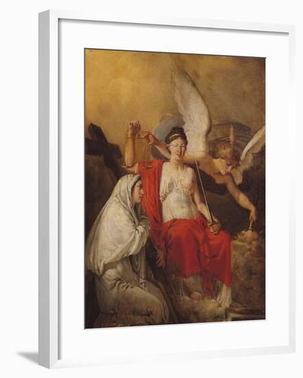 Justice, Religion and the National Guardian-null-Framed Giclee Print