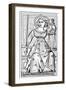 Justice, Tarot Card, 14th Century-null-Framed Giclee Print