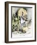 Justice, Unblinded, Crushing Anarchy But Sparing Monopoly, Cartoon of 1888-null-Framed Giclee Print