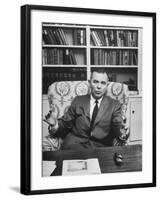 Justice William J. Brennan in Arm Chair at Home-Alfred Eisenstaedt-Framed Photographic Print