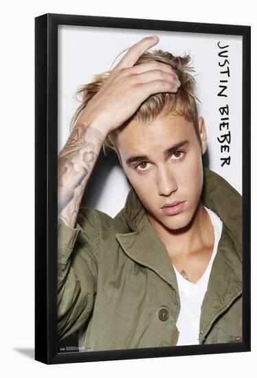 Justin Bieber - Eyes-Trends International-Framed Poster