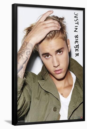 Justin Bieber - Eyes-Trends International-Framed Poster
