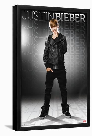 Justin Bieber - Gray-Trends International-Framed Poster