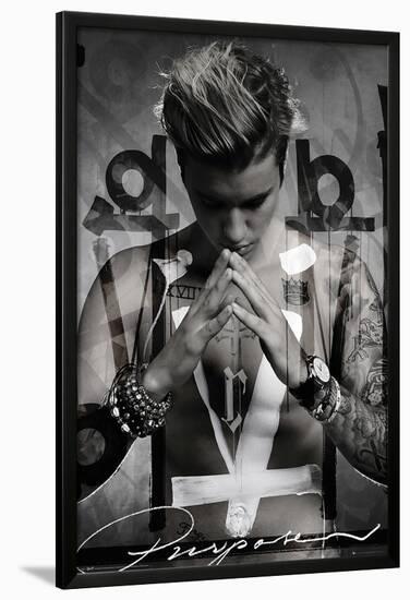 Justin Bieber- Purpose Album Cover-null-Lamina Framed Poster