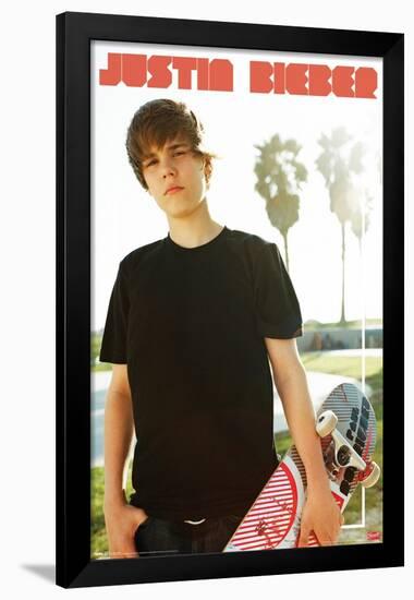 Justin Bieber - Skateboard-Trends International-Framed Poster