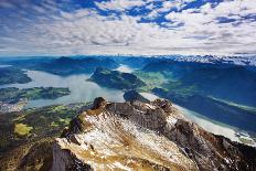 Swiss Alps View from Mount Pilatus, Lucerne Switzerland-Justin Black-Photographic Print