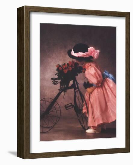Justine Smelling Roses on Bike-Anne Geddes-Framed Collectable Print