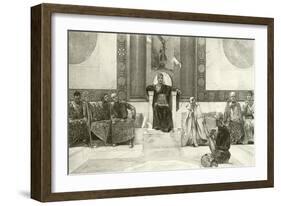 Justinian and His Council-English School-Framed Giclee Print
