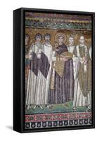 Justinian I and His Retinue, Detail of the Emperor, circa 547 AD-null-Framed Stretched Canvas