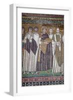Justinian I and His Retinue, Detail of the Emperor, circa 547 AD-null-Framed Giclee Print
