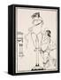 Juvenal Scourging Woman, Illustration from "The Sixth Satire of Juvenal," 1896-Aubrey Beardsley-Framed Stretched Canvas