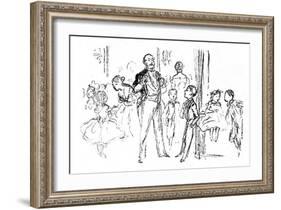 'Juvenile Party, From 'Punch', 1864, (1923)-John Leech-Framed Giclee Print