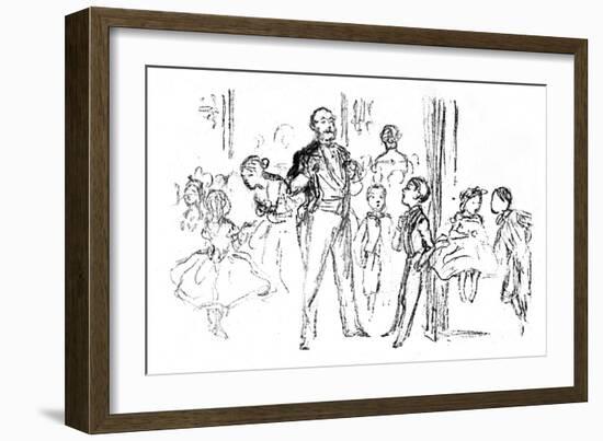 'Juvenile Party, From 'Punch', 1864, (1923)-John Leech-Framed Giclee Print