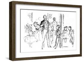 'Juvenile Party, From 'Punch', 1864, (1923)-John Leech-Framed Giclee Print