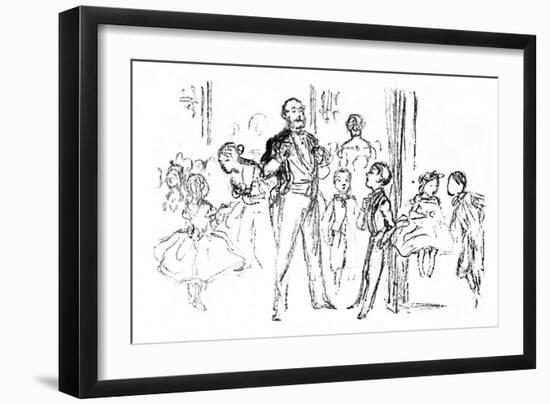 'Juvenile Party, From 'Punch', 1864, (1923)-John Leech-Framed Giclee Print