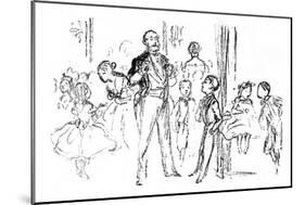 'Juvenile Party, From 'Punch', 1864, (1923)-John Leech-Mounted Giclee Print