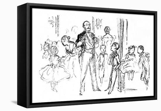 'Juvenile Party, From 'Punch', 1864, (1923)-John Leech-Framed Stretched Canvas