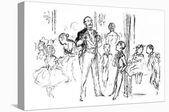 'Juvenile Party, From 'Punch', 1864, (1923)-John Leech-Stretched Canvas
