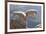 Juvenile Rocky Mountain Goats (Oreamnos Americanus) Playing on the Top of a Rocky Outcrop-Charlie Summers-Framed Photographic Print