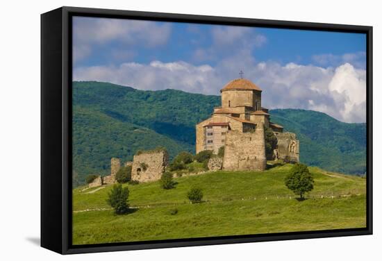 Jvari Monastery, Mtskheta, Georgia. World Heritage Site-Michael Runkel-Framed Stretched Canvas